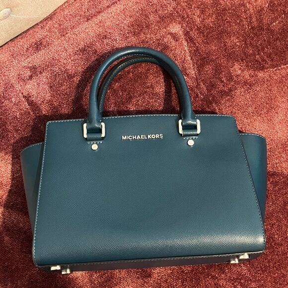 Michael Kors Handbags - Michael Kors Dark Teal Satchel Bag